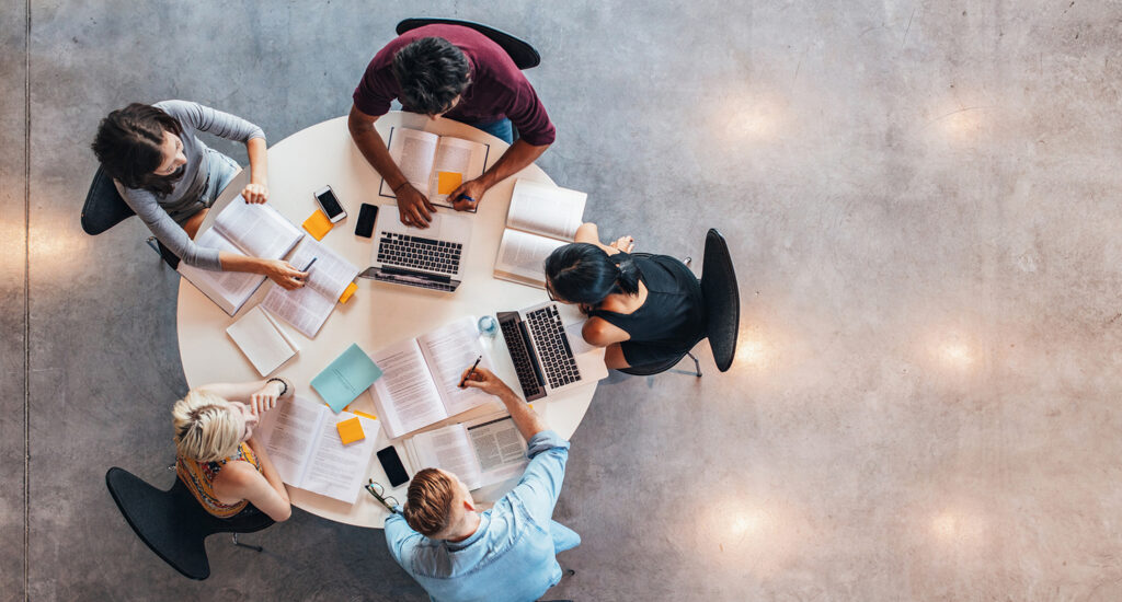 Team Meeting from Above