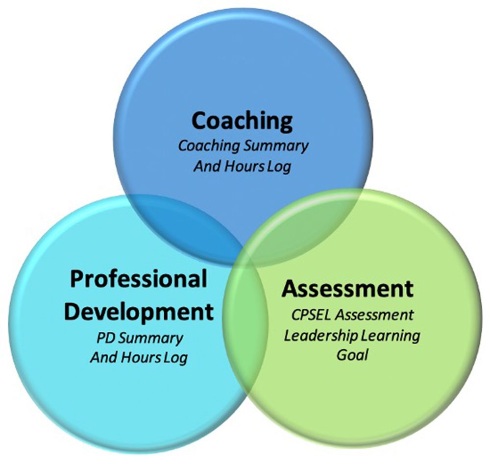 The three major elements of ACSA's CACP Program: Coaching, Professional Development and Assessment.